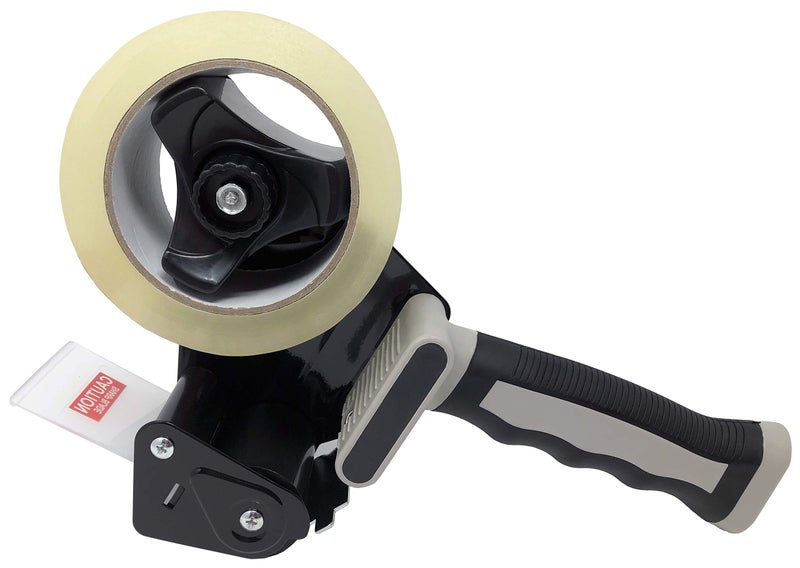 Clipco Tape Dispenser Gun with Packing Tape Included and Rubberized Handle (Pack of 3) (Black-Gray) - Image 2